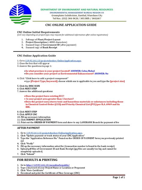CNC Online Application Guide .